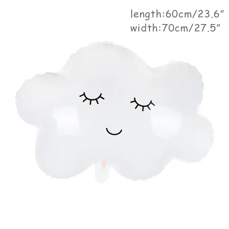 Arc En Ciel Licorne Blanc Nuage Feuille Ballons Pour Enfants Joyeux Anniversaire Fete Decorations Licorne Fete Ballon Bebe Douche Fournitures Aliexpress