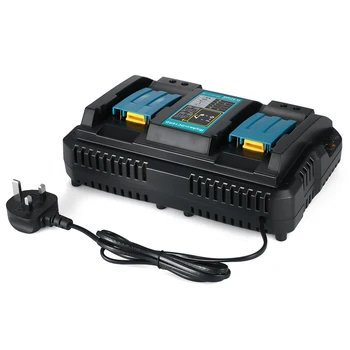 

New Power Tool Battery Chargers DC18RD Dual Ports Fast Charger Suitable for Makita 4A 120W 7.2V to 18V Batteries Power Adapter