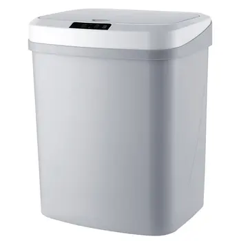 

Battery Type 15L Automatic Sensor Smart Trash Can Waterproof Silent Plastic Material for Living Room Kitchen Garbage Bucket