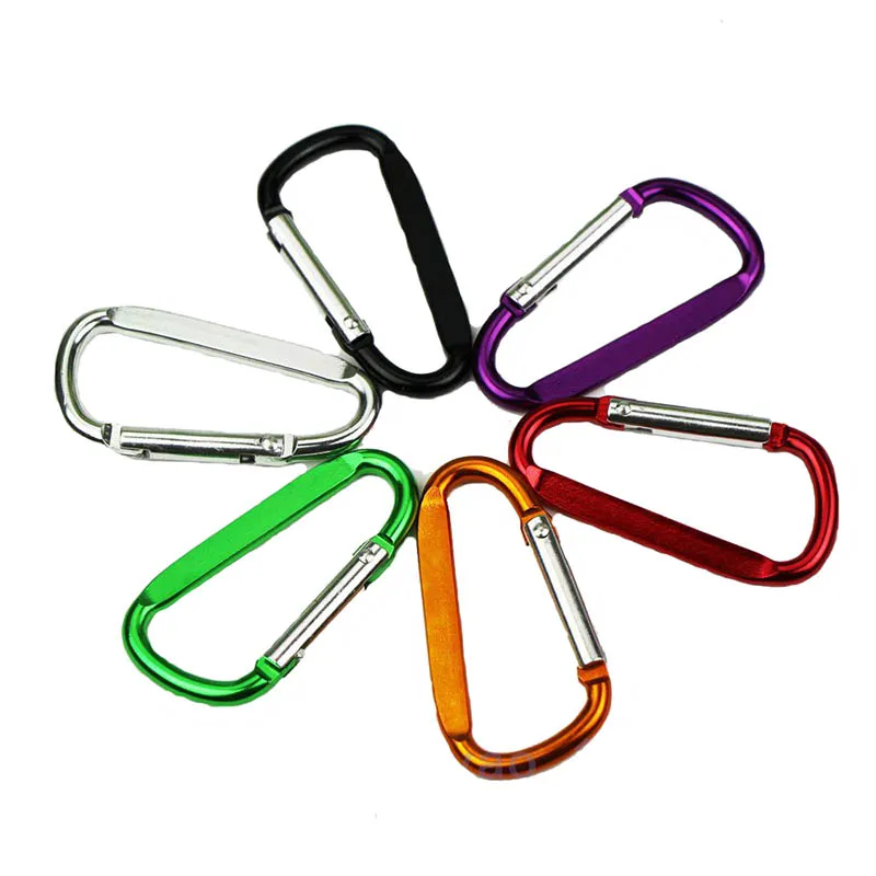 

Carabiners Climbing D Shape High Quality Alloy Aluminum Flattened Oxidation Outdoor Mountaineering Quickdraw Security Equipments