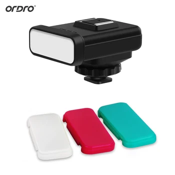 

ORDRO SL-20 Compact Size On-Camera LED Video Light 20pcs LEDs+White/Red/Green Color Filters Cold Shoe Mount 1/4" Screw Thread