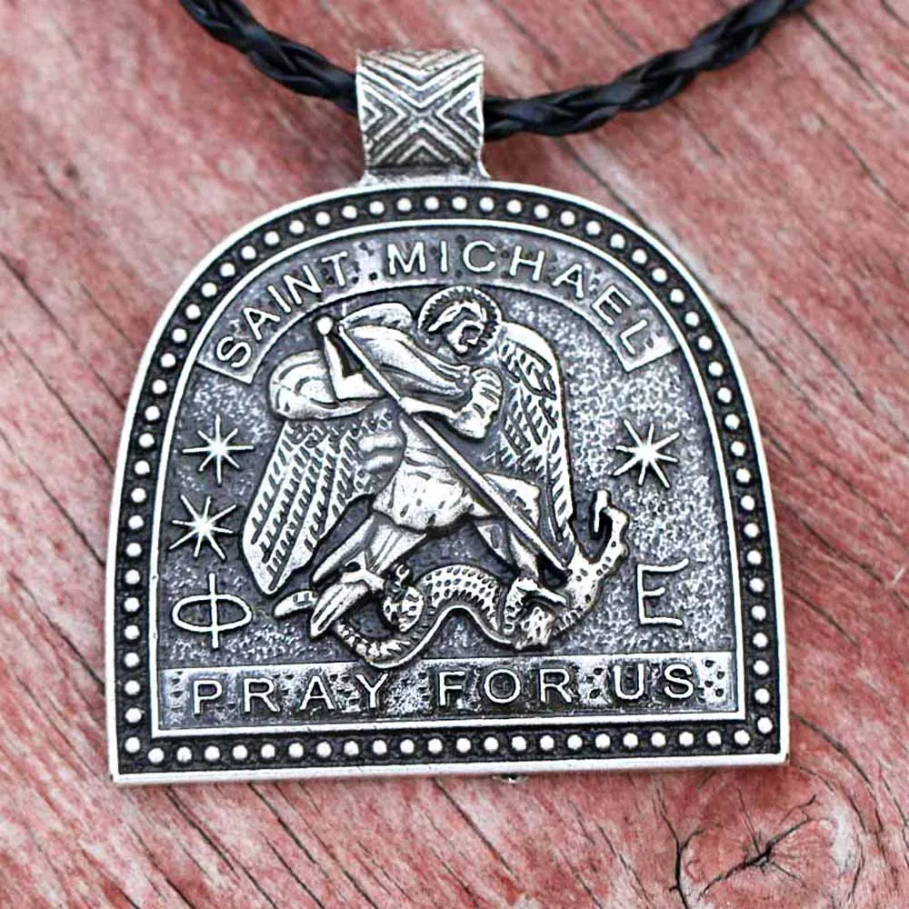 Men Cathedral Archangel Necklace Saint Michael Patron Medieval Guradian | Украшения и аксессуары