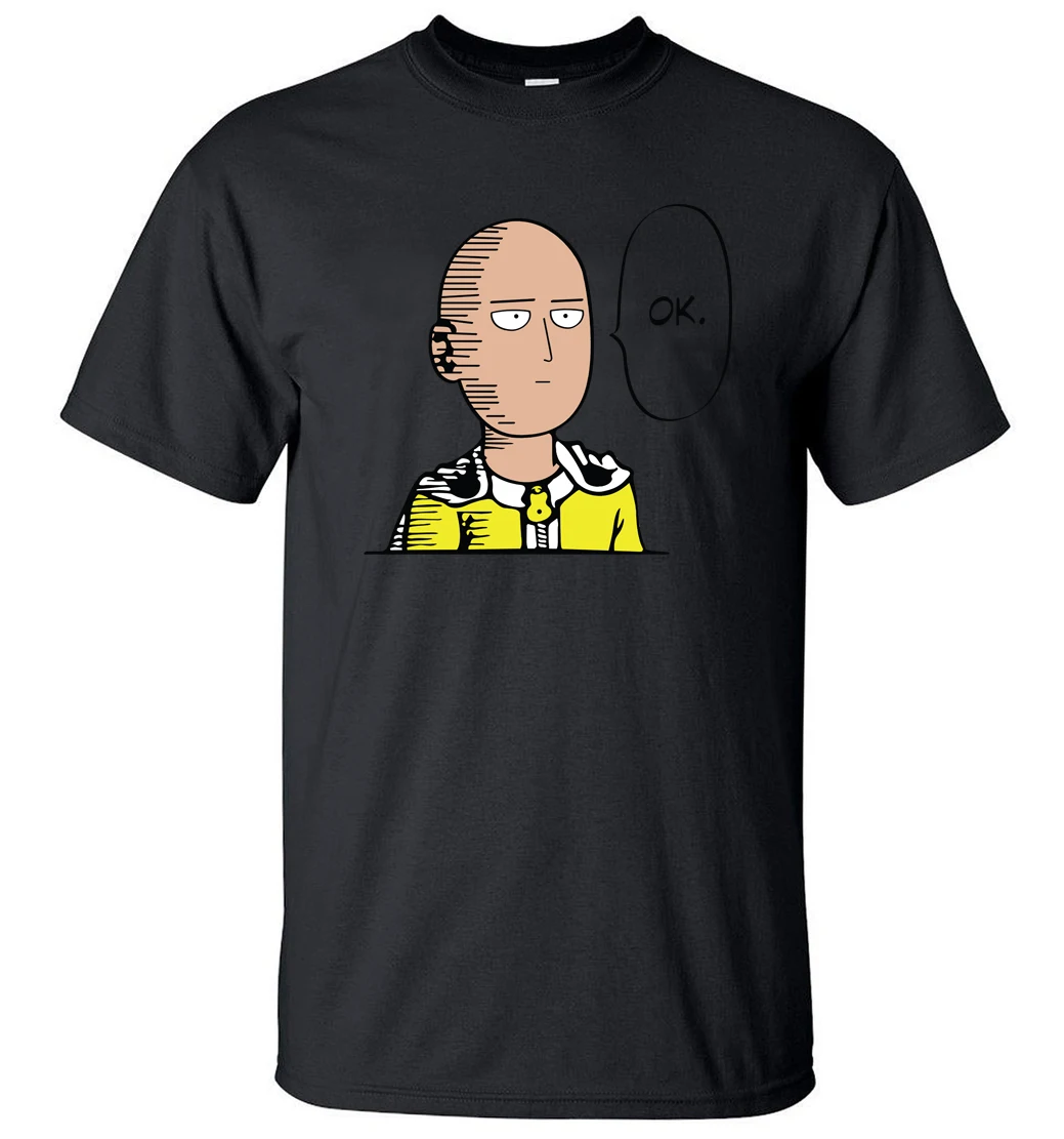 Anime One Punch Hero Saitama Oppai Men T-Shirt 2019 new summer men short sleeve shirt 100% cotton high quality top tees S-3XL