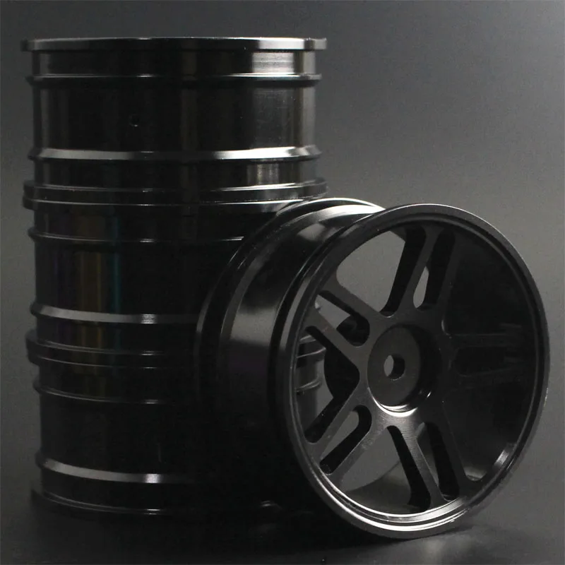 4 шт. 1 комплект алюминиевый сплав металл Whee Rim Fit HPI HSP RC модель 1:10 на дороге гоночный автомобиль для HSP94123/94122/94103 D4/D3/CS - Цвет: Светло-серый