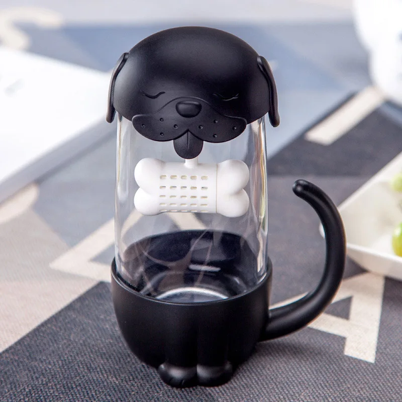 Creative 300ml Tea Strainer Cat Dog Tea Infuser Cup Grasses mug Teapot Teabags for Tea& Coffee Filter Drinkware Kitchen Tools