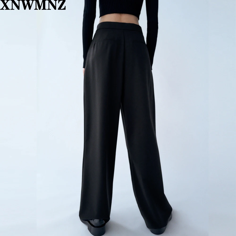 pleated wide leg pants trf