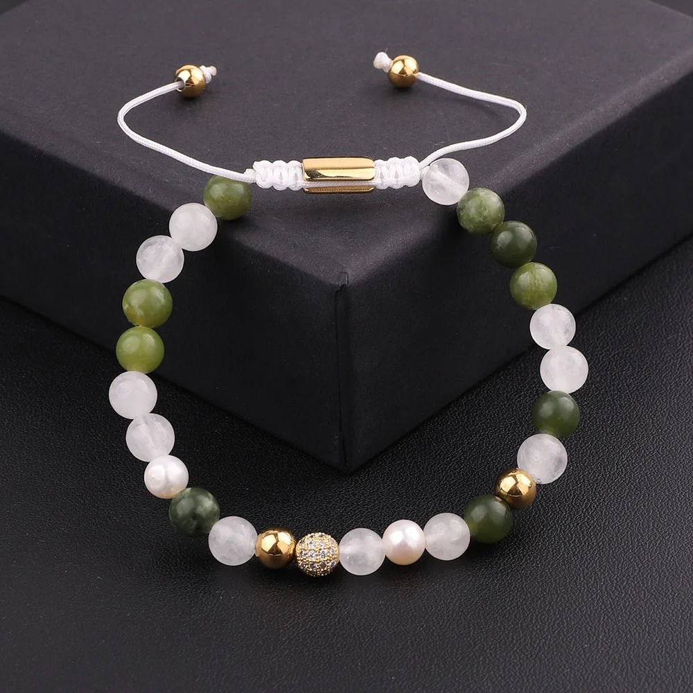 JARAVVI High Quality New Cute Design Mix Natural Stone Colorful Beads Macrame Jewelry Bracelet Women - Image 4