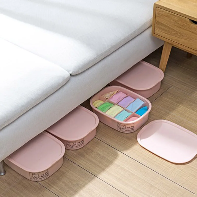 

Plastic Closet Underwear Organizer Covered Drawer Divider for Bras Pants Socks BJStore