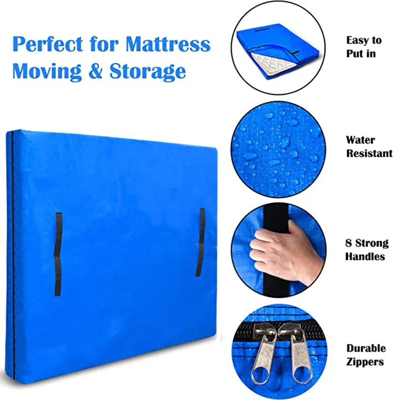 Mattress Bags Waterproof Zippered Mattress Cover for Moving Storage Furniture 7 Size