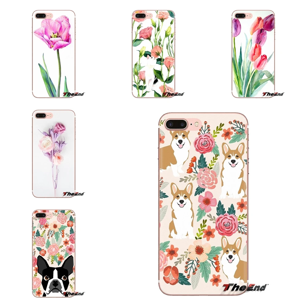 Soft Transparent Cases Covers For Huawei Nova 2 3 2i 3i Y6 Y7 Y9 Prime Pro GR3 GR5 2017 2018 2019 Y5II Y6II Tulip Flower Spring |