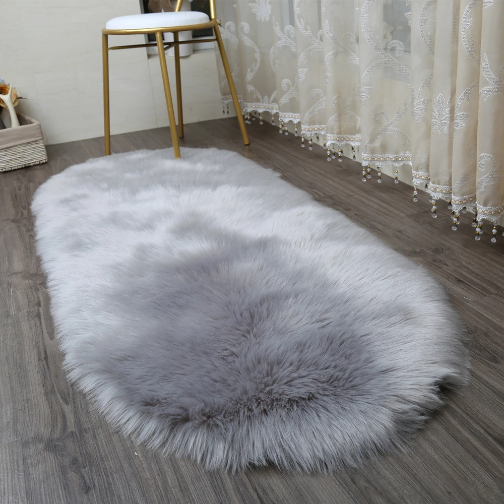 C2 60x90cm FUNIQUE мех искусственный овчина мохнатый ковер для гостиной, спальни, коврик из кожи, однотонный пушистый коврик, моющийся коврик из искусственного меха для спальни - Цвет: C2 60x90cm