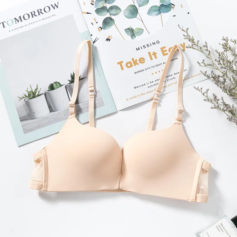 Bralette сексуальный кружевной бюстгальтер без косточек Для женщин спортивный бюстгальтер для девочек переходного возраста от Для женщин пуш-ап набор из мягкого бюстгальтера без косточек бесшовный бюстгальтер размера плюс Для женщин нижнее бельё - Цвет: nude