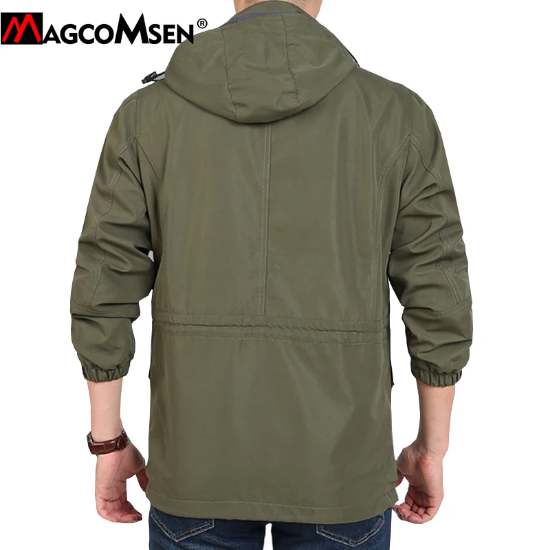 MAGCOMSEN куртки мужские осенние повседневные куртки с капюшоном водонепроницаемые армейские тактические куртки Военная охотничья одежда ветрозащитное пальто толстовки