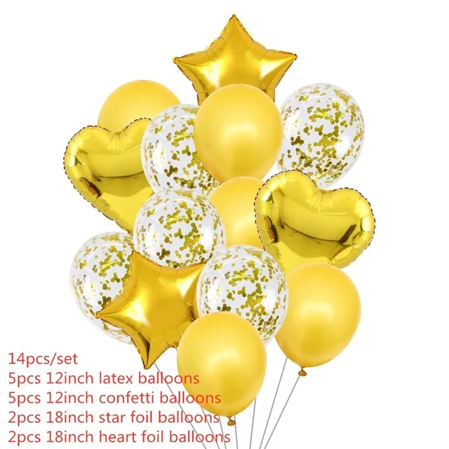 7 Tubes Balloons Stand Balloon HolderChrome Metallic Confetti Balloons Baby Shower Kids Birthday Party Wedding Decor Supplies - Цвет: 30