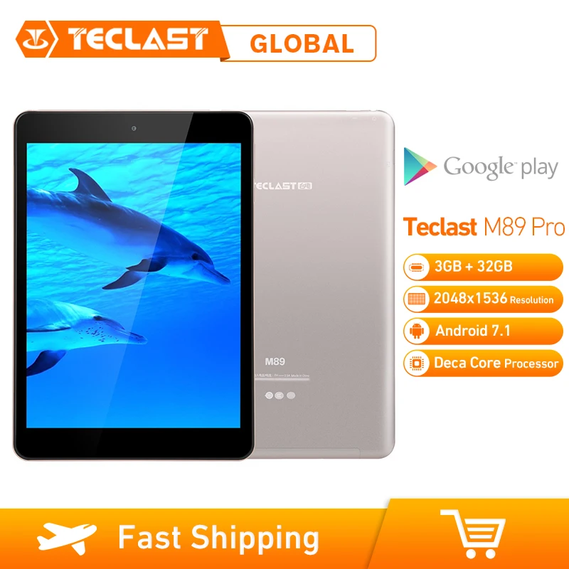 Teclast M89 Pro Tablet PC 10 Core 2.1GHz Upgraded 3GB+32GB 7.9 inch Android 7.1 MTK Helio X27 (MT67