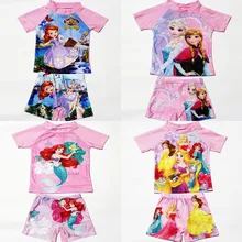 Kids Teen Boys Girls Swimwear 2pcs Swim Suit( T Shirt+ Trunk) Beach Swimsuits Bathing Suit Princess Elsa Anna Mermaid XRDZ09 Kids Teen Boys Girls Swimwear 2pcs Swim Suit( T Shirt+ Trunk) Beach Swimsuits Bathing Suit Princess Elsa Anna Mermaid XRDZ09