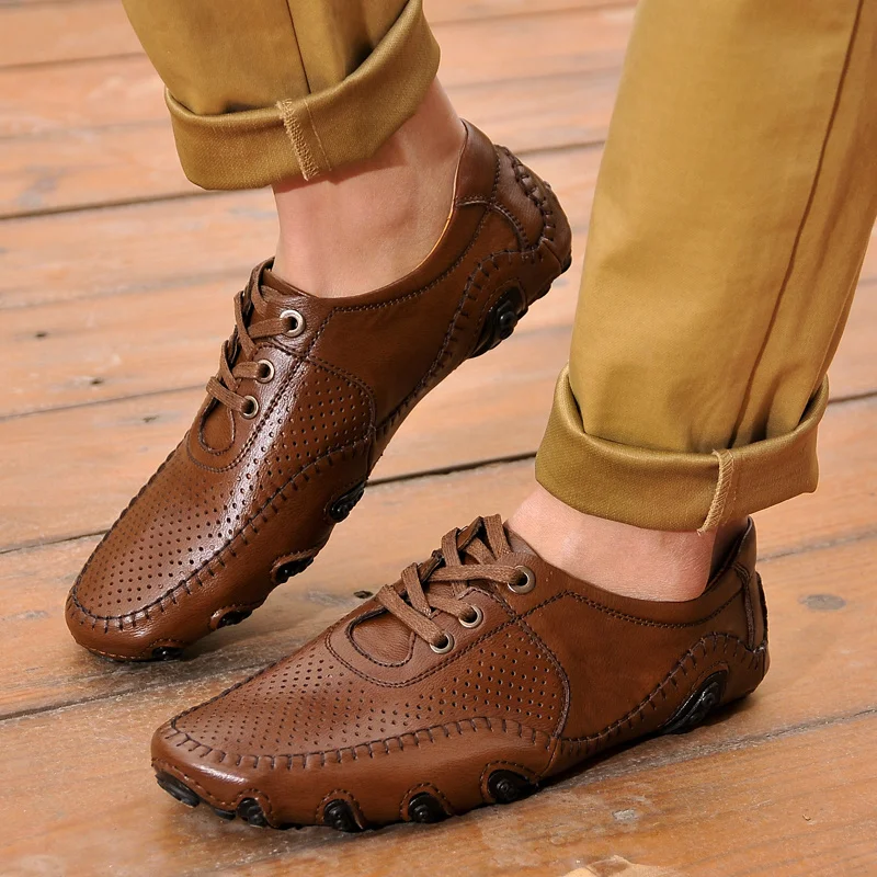 

Casual Shoes Men Loafers Genuine Leather Flat Slip On High Quality Designer Casual Shoes Men Moccasins 2019 New