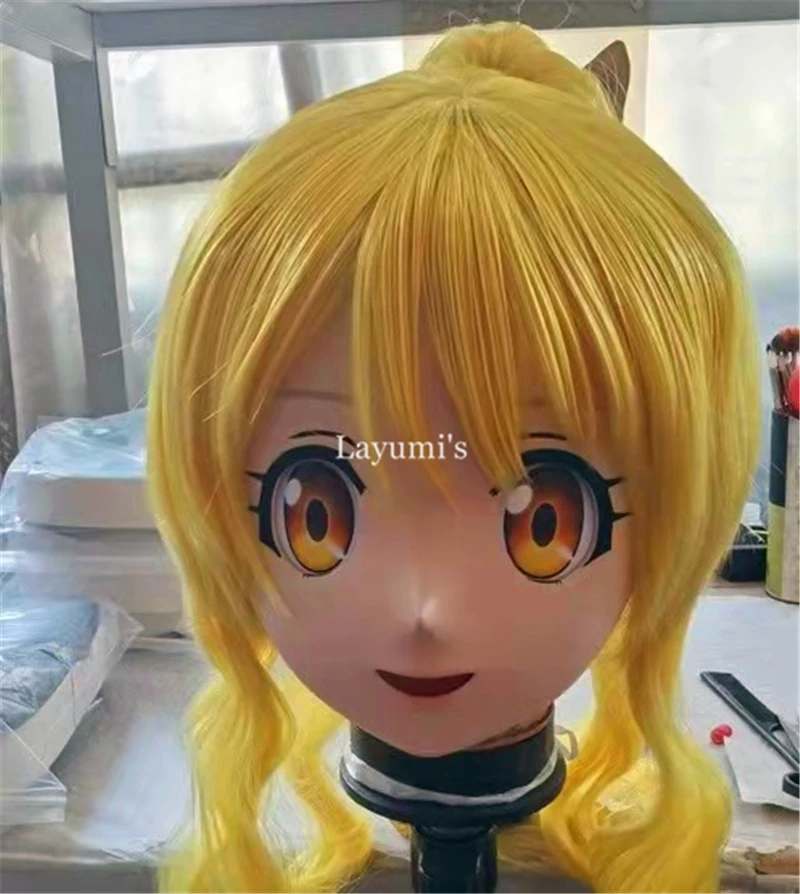 (JW05) Anime Kigurumi Mask Permanent Makeup Anime Resin Mask Female