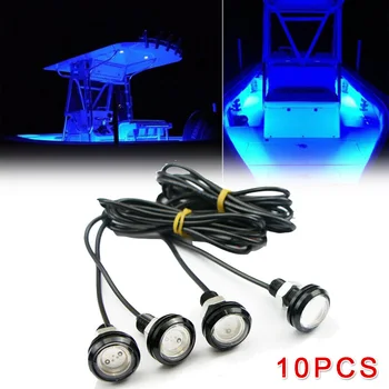 

10x Boat Light 12V DC 300LM Waterproof Drain Plug Light Marine Fishing