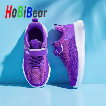 

HOBIBEAR 2020 Autumn Girls Casual Flats Shoe Black Boy Running Shoes Children Girls Sneakers Children School Brand Sport Shoes