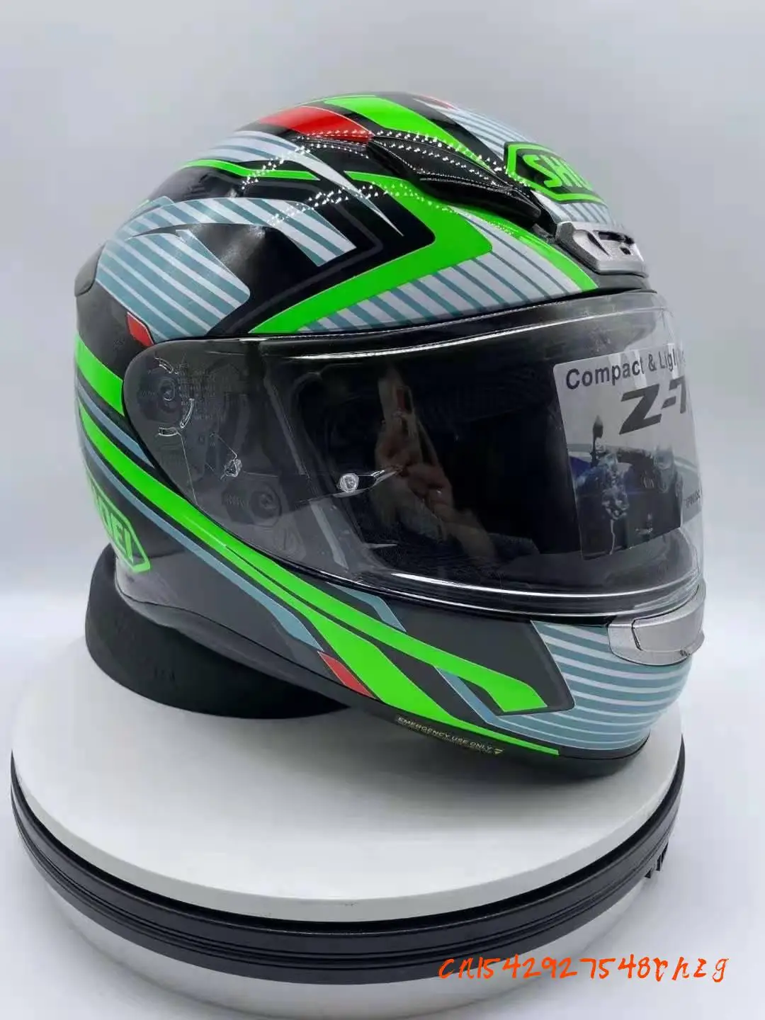 High-quality ABS SHOEI Z7 Bright Black And Green Personality Motorcycle  Helmet Four Seasons Men And Women Full Helmets - AliExpress
