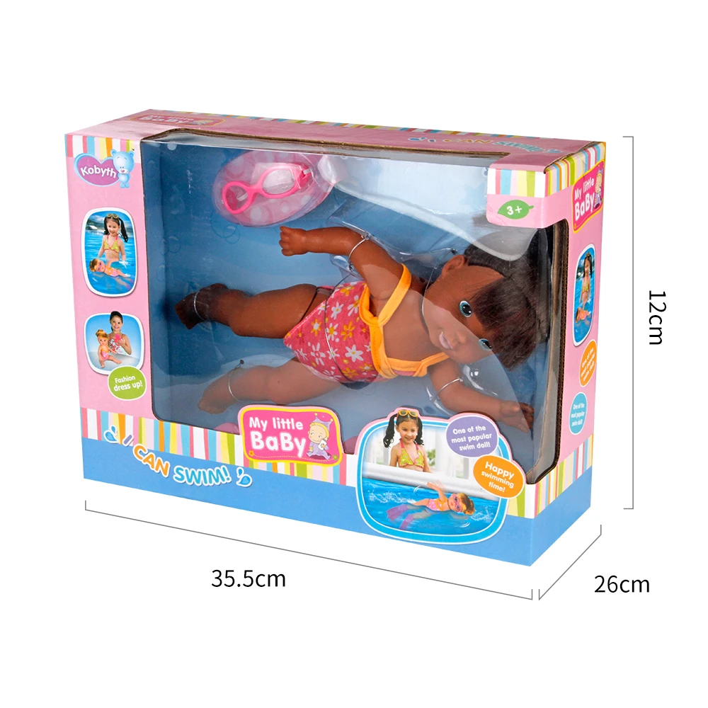 33 см Водонепроницаемая гимнастическая кукла для плавания, детская игрушка для девочек, Электрический шарнир, подвижный плавательный бассейн, водные образовательные куклы, Подарочная игрушка для детей - Цвет: MZT8945A with box