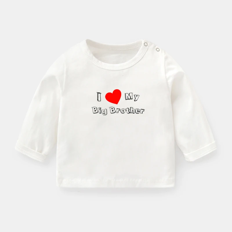 YW2800C Футболка с принтом «I love my big brother sister», футболки с длинными рукавами для малышей хлопковая детская футболка Топы для мальчиков и девочек, подарок на Рождество - Цвет: YW2800C