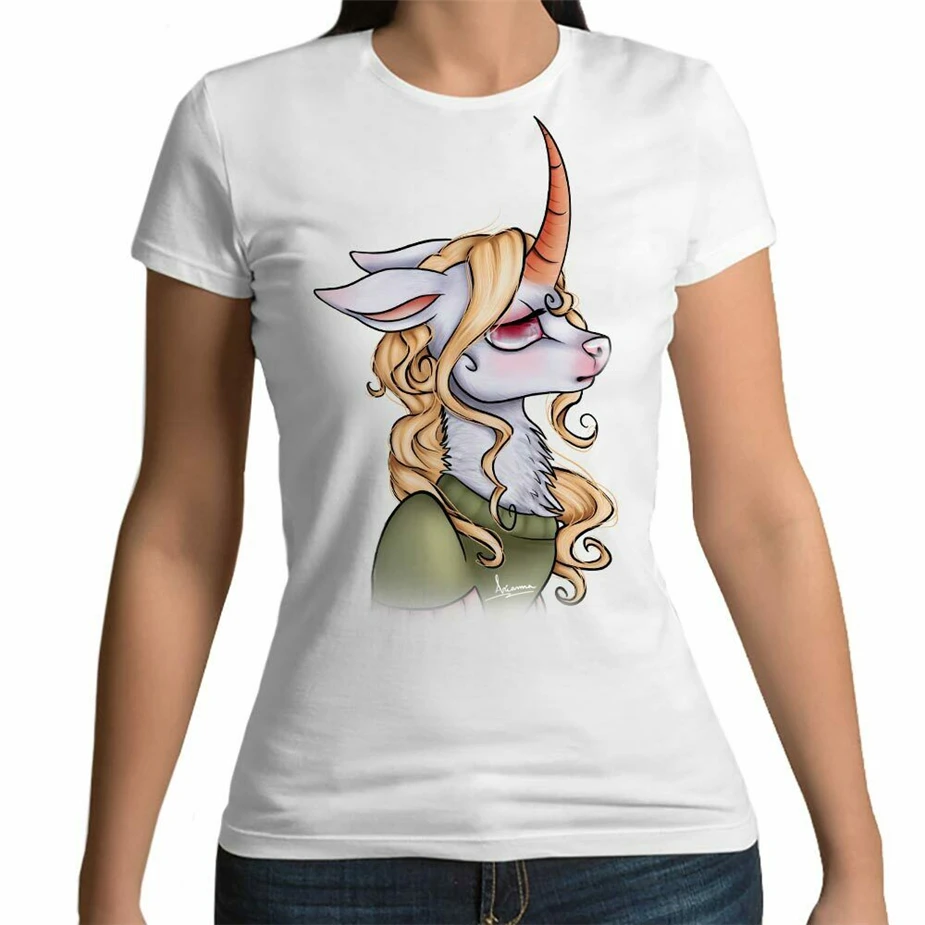 Футболка Maglietta Cute Unicorno Unicorni Fantasy винтажная хипстерская Повседневная футболка Donna