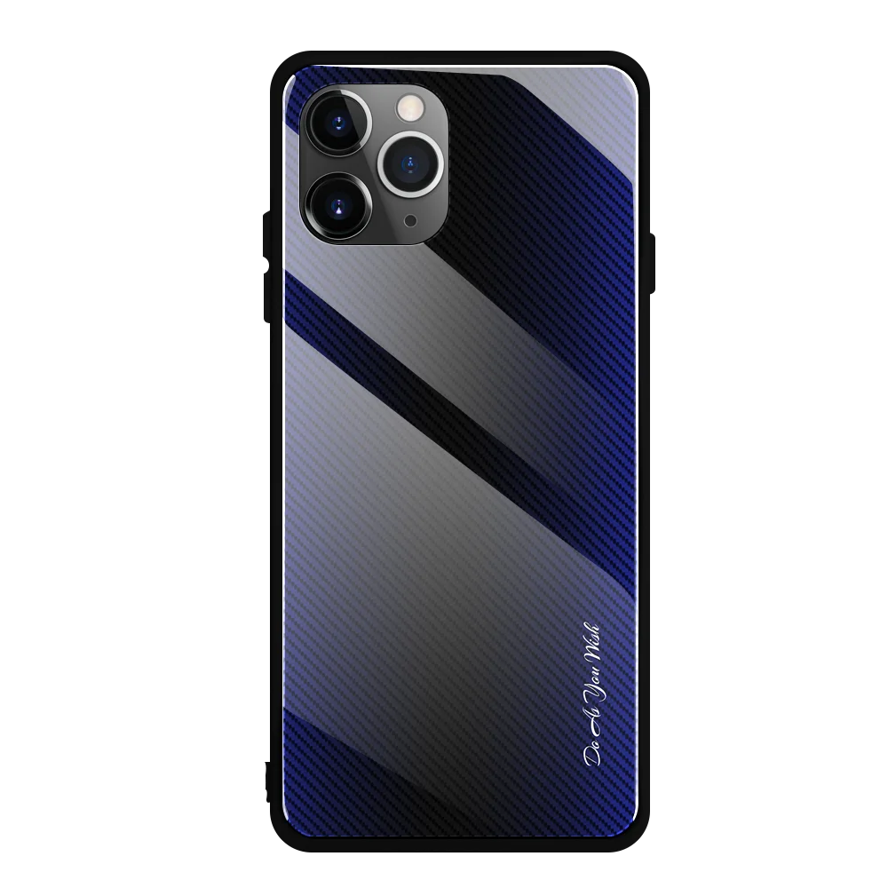 Blue Joyce градиентное стекло чехол для iPhone 11 мраморная текстура защитный чехол iPhone 11 Pro Max антидетонационный iPhone 6 7 8 X XR - Цвет: Blue