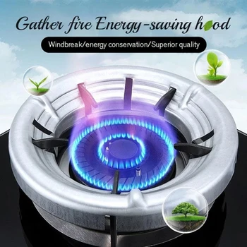 

Gather Fire Energy-Saving Hood Thick Gas Stove Windshield Stainless Steel Poly Fire Energy Saving Cover Household Energy Saving