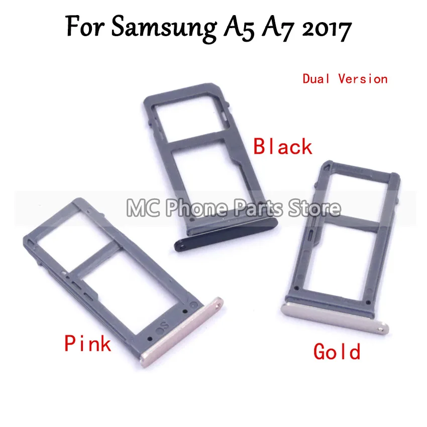 1 комплект, две sim-карты, для Samsung Galaxy A5 A520/A7 A720, слот для sim-карты+ лоток для карт памяти Micro SD
