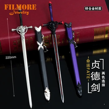 

2019 New Weaset Fate Joan of Arc Weapon Sword Keychain High Quality Stay Night Sword and Sheath Sets Artware Hey Holder For Fans