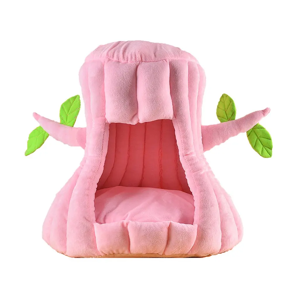 pink Создайте крепкий окунь для вашей кошки, но Сложите плоское для хранения съемное и стиральная машина Безопасное гнездо для питомца гнездо для дерева - Цвет: pink