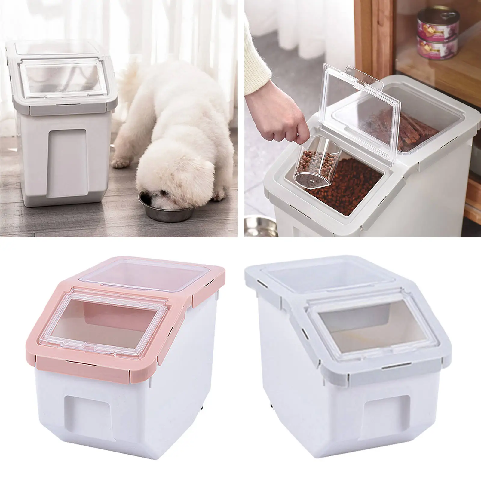 Kitchen Rice Storage Container, Large Food Storage Bin With Lid