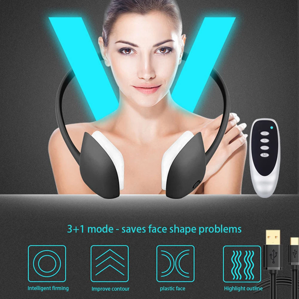 EMS стимулятор мышц 3D инструменты для подтяжки лица ленивый V подтяжка лица тонкий подтяжка лица умный массажный инструмент для похудения
