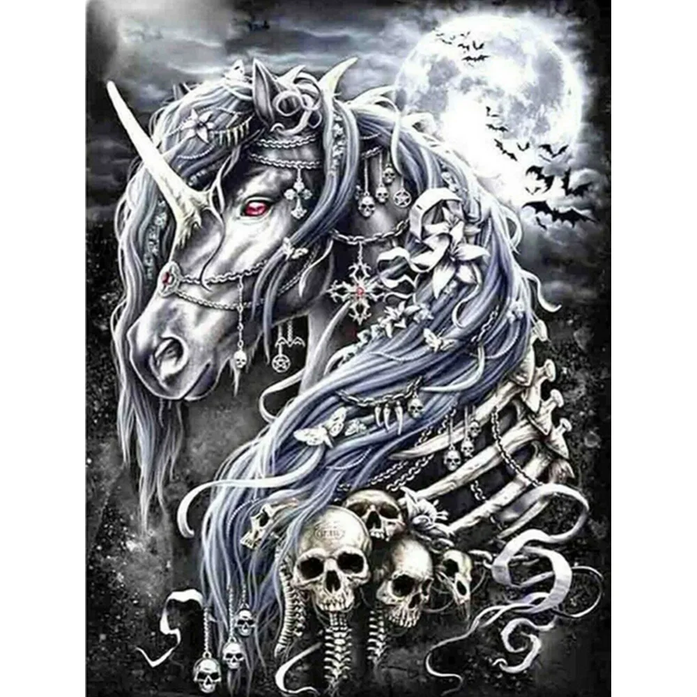 5D алмазная живопись Набор для творчества картина из страха лошадь сделай сам