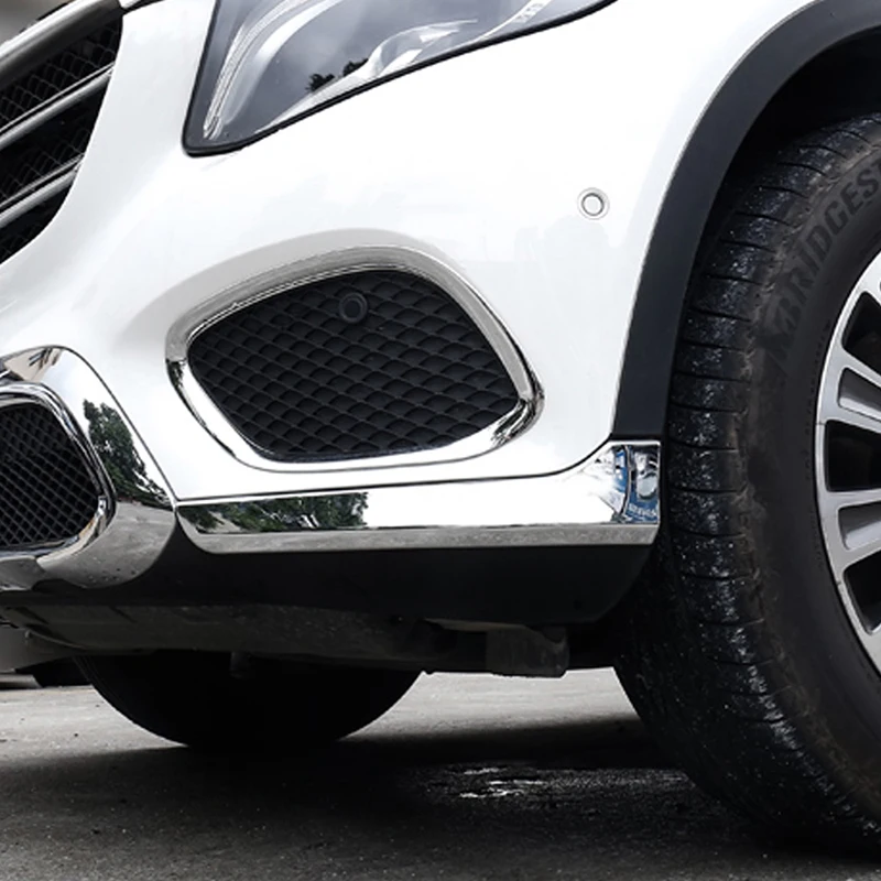Для Mercedes Benz GLC- автомобильный стайлинг передний угол защитная крышка отделка рамка наклейка хром внешние аксессуары