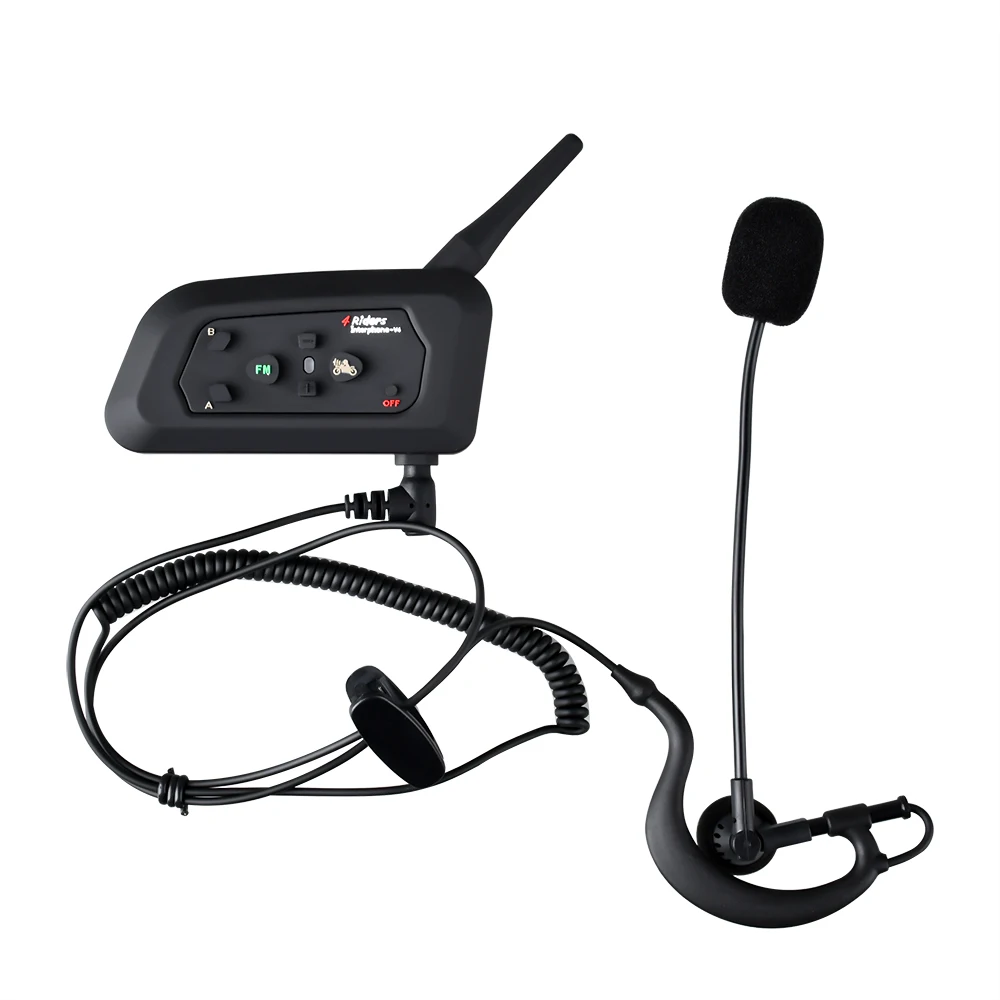Bluetooth гарнитура Fodsports V4 для шлема с FM радио|v4 bt|duplex wirelessbt intercom |