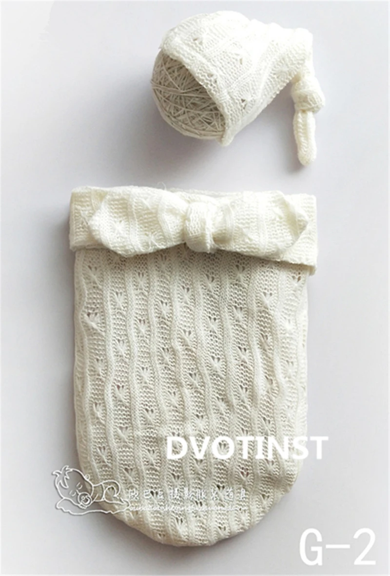 Dvotinst новорожденных Подставки для фотографий кардиган Крючковой вязки с бантом