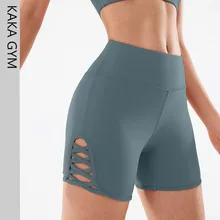 Женские летние спортивные шорты с высокой посадкой спортивные, для тренажерного зала облегающие шорты нейлон одежда для йоги шорты Одежда