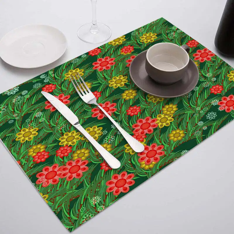 Новая мода, простой узор, обеденный стол, подстилка, европейский стиль, кухонный инструмент, посуда, коврик, подставка для кофе, чая, коврик для столовой - Цвет: 6453