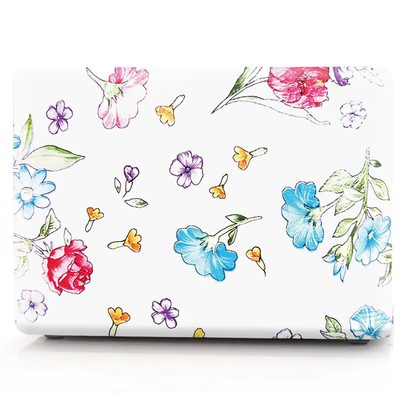 Чехол с цветочным рисунком для MacBook Air прозрачный чехол ноутбука 13 дюймов A1466 A1369