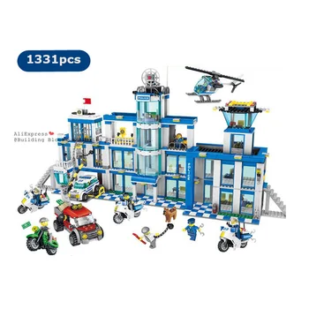 

1333pcs Police Headquarters Counter-Strike City Police Station Bela Building Block Compatible lepining City 60141 Bricks Toy