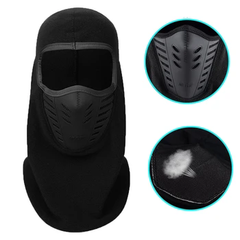 

Motorcycle Thermal Fleece Balaclava Full Face Mask Hooded Neck Gaiter Warmer Breathable Ski Bike Helmet Beanies Masked cap