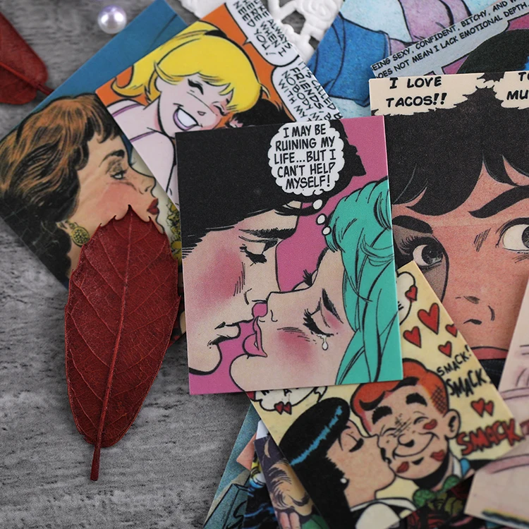 

50PCS vintage Stickers Crafts And Scrapbooking stickers kids toys book Decorative sticker DIY Stationery