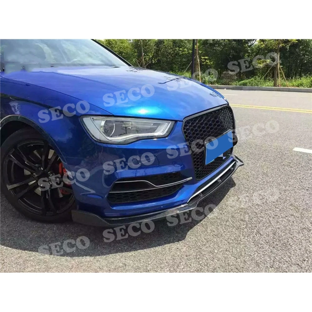 Для Audi A3 Sline S3 Sedan 4 двери 2014 2015 2016 передний спойлер из углеродного волокна головка