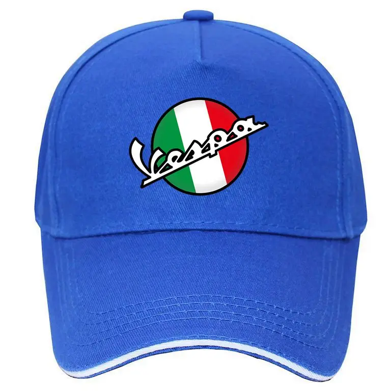 Vespa 3D бейсболка кепка бейсболка шапка Италия скутер Vespa Кепка Хип Хоп Кепка с регулировкой размера шапки мотоциклетная Молодежная Автомобильная шапка - Цвет: Синий