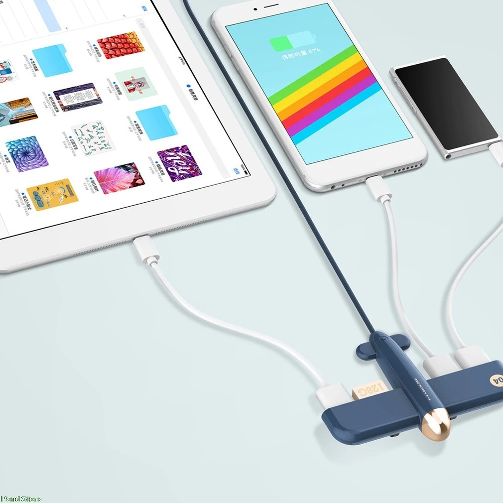 3 цвета Подставка для очков водонепроницаемый 4-портовый USB 2,0 концентратор сплиттер 4 в 1 конвертер usb-хаб