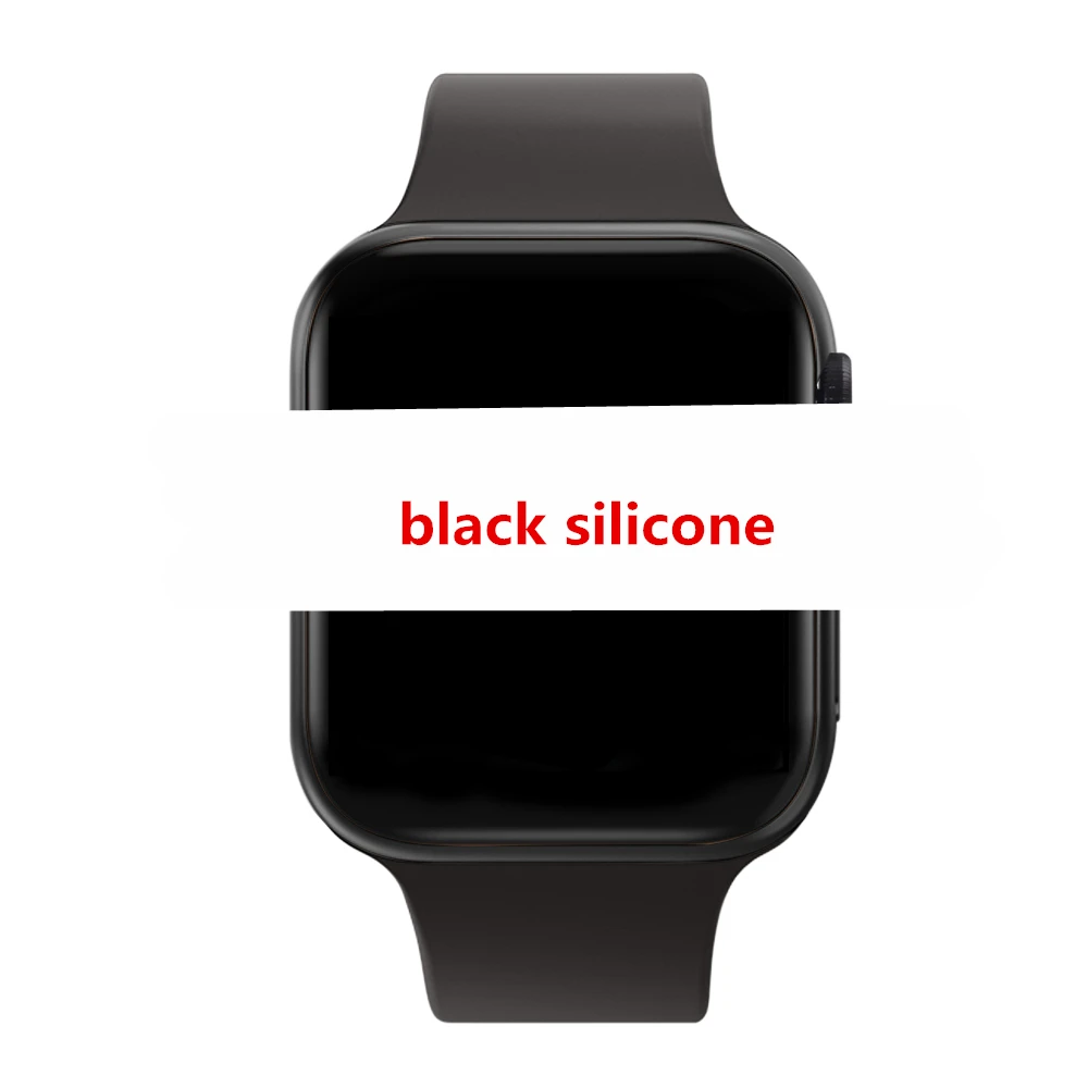 black silicone IWO 11 Смарт-часы Bluetooth 1:1 Series 5 gps Inteligente Brinde Pulseira SmartWatch Android для обновления IOS IWO 10 9 8 7 6 5 - Цвет: black silicone