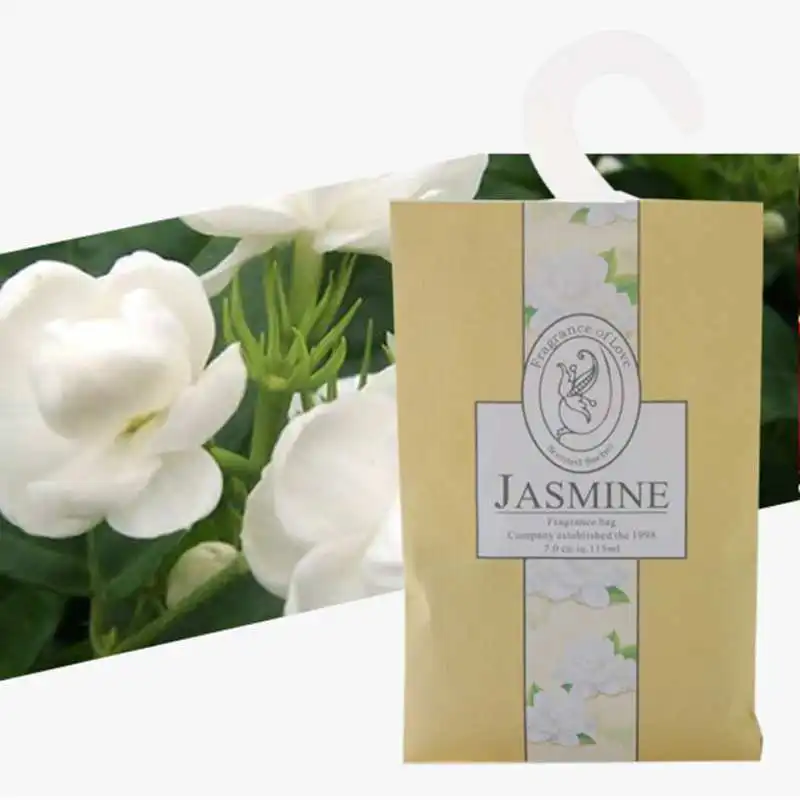 jasmine Natural Fragrance Sachets for Home Wardrobe Aromatherapy Sachets Wardrobe Sack Mould& Pest Control Car Odorless Sachet - Цвет: jasmine